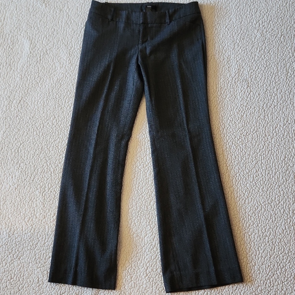 Mossimo Supply Co. Stretch Chevron Faux Tweed Wide Leg Mid-rise Slacks Preppy